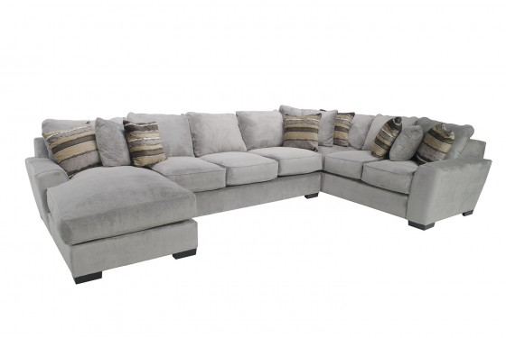 Oracle Tux Sofa Chaise Sectional In Platinum Left Facing Mor