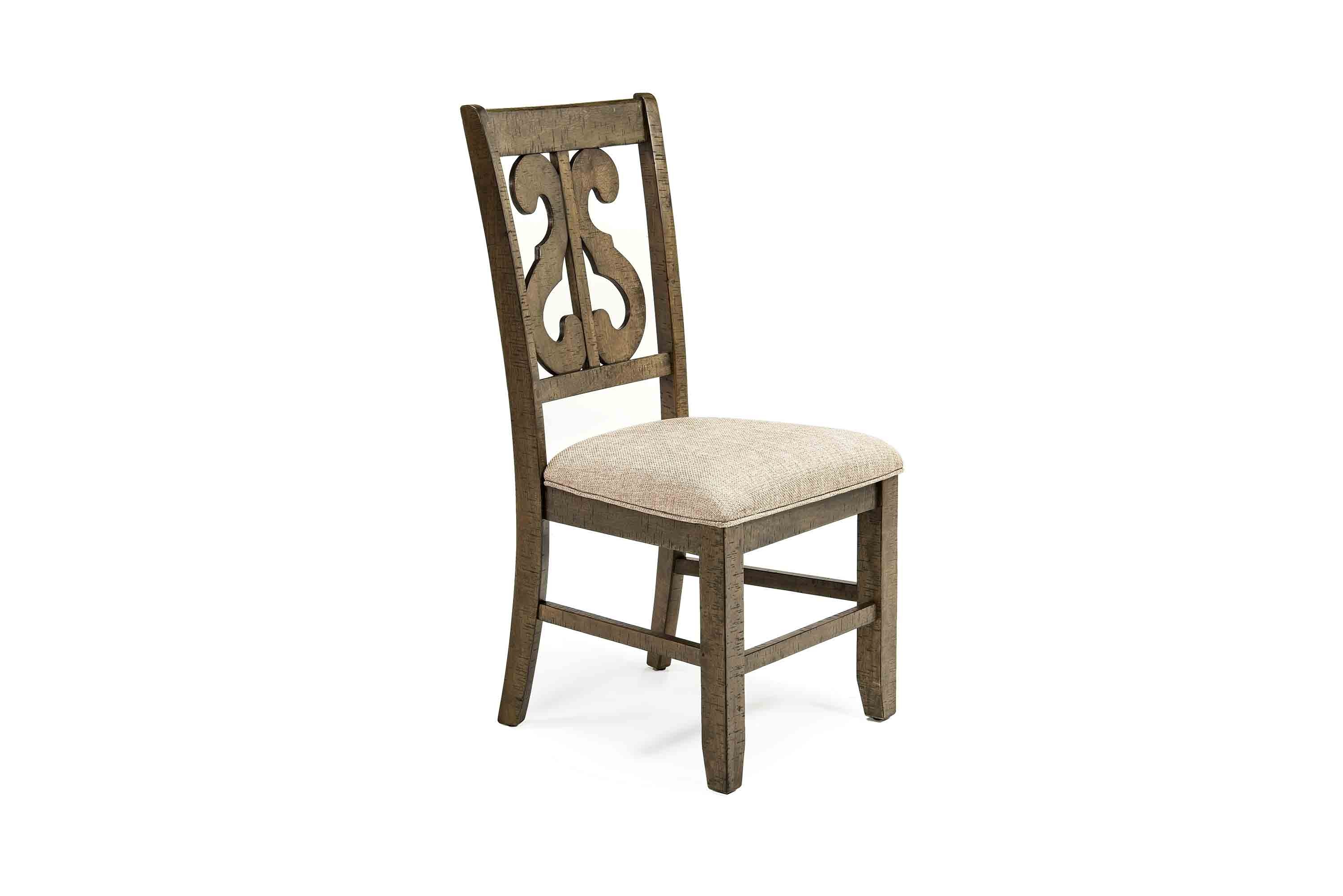 Stone Side Chair in Light Gray, Upholstered Harp Mor Furniture