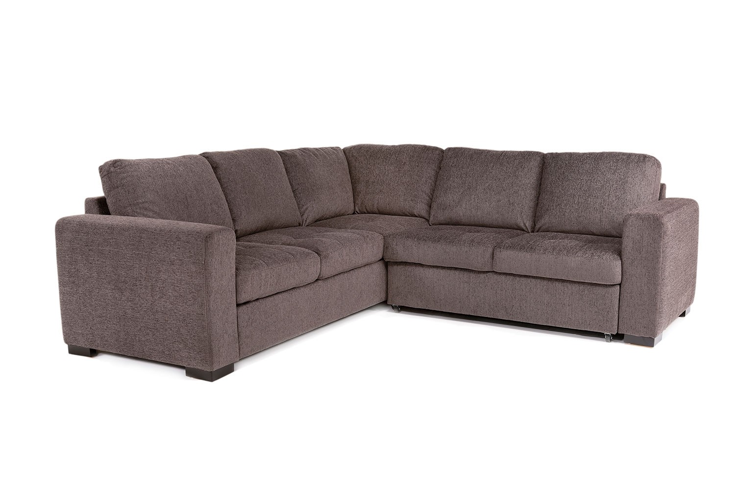 Claire Full Tux Sleeper Sectional in Gray, Right Facing