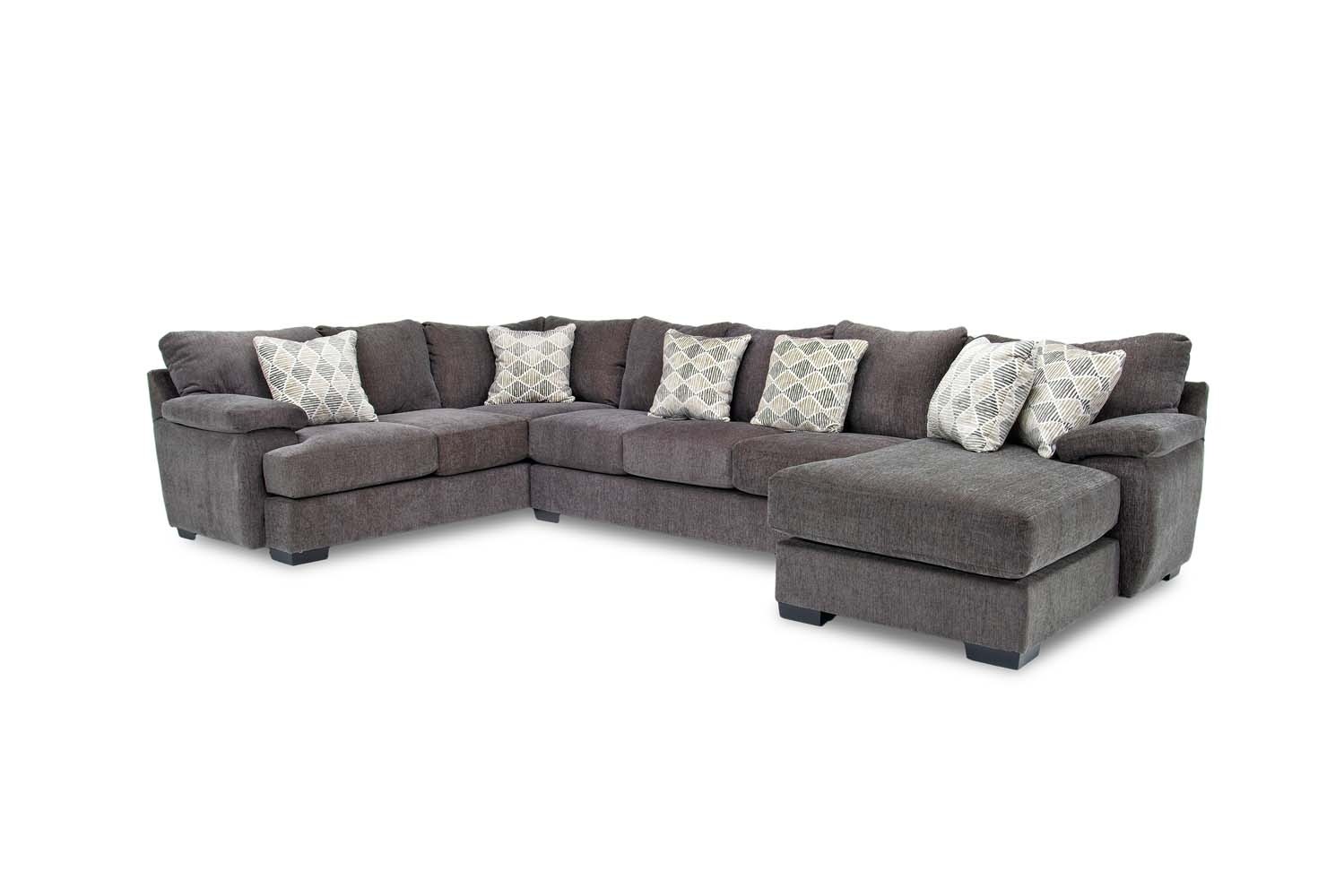 Bermuda Right Facing Sofa Chaise Sectional In Charcoal Mor Bermuda Right Facing Sofa Chaise Sectional In Charcoal A Image 1