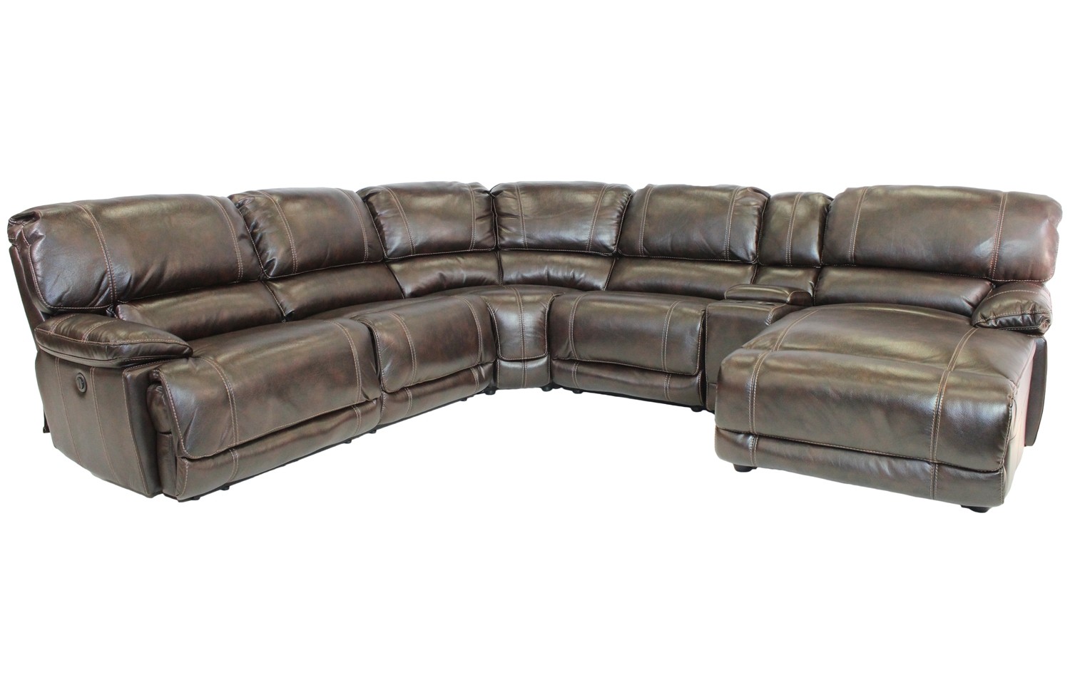 Sectional Sofas Mor Furniture For Less Azul Air Brown 6 Piece Right Facing Sectional