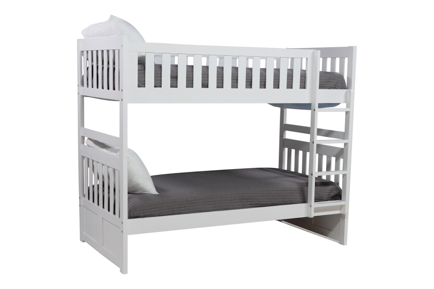 Basic Bunk Bed in White, Full/Full Mor Furniture