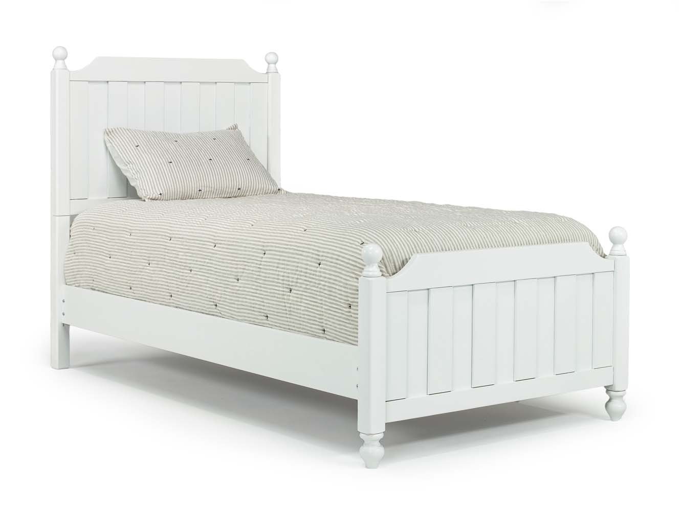 Luxing Panel Bed in White, Twin Mor Furniture