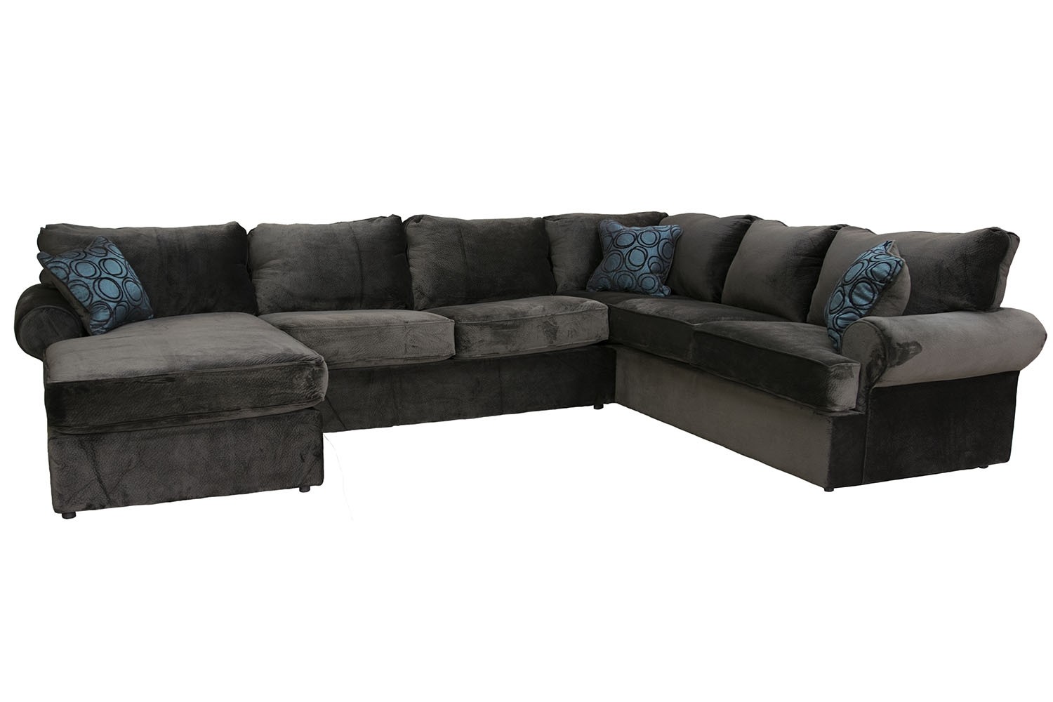 Napa Left Facing Chaise Sectional In Chocolate Mor Furniture For Less Napa Left Facing Chaise Sectional In Chocolate Media Image 1