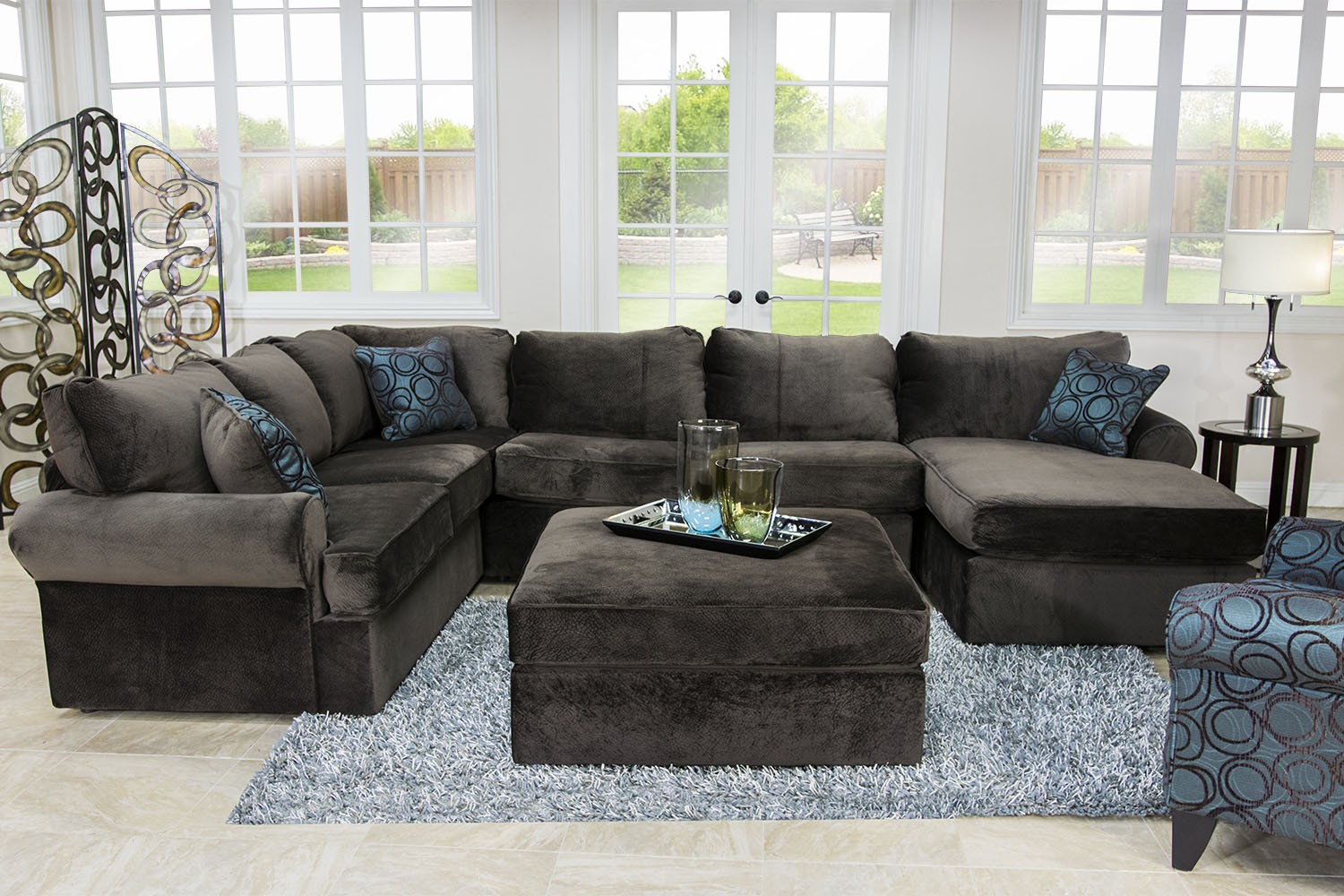Napa Right Facing Chaise Sectional In Chocolate Mor Furniture For Less Napa Right Facing Chaise Sectional In Chocolate Media Image 2