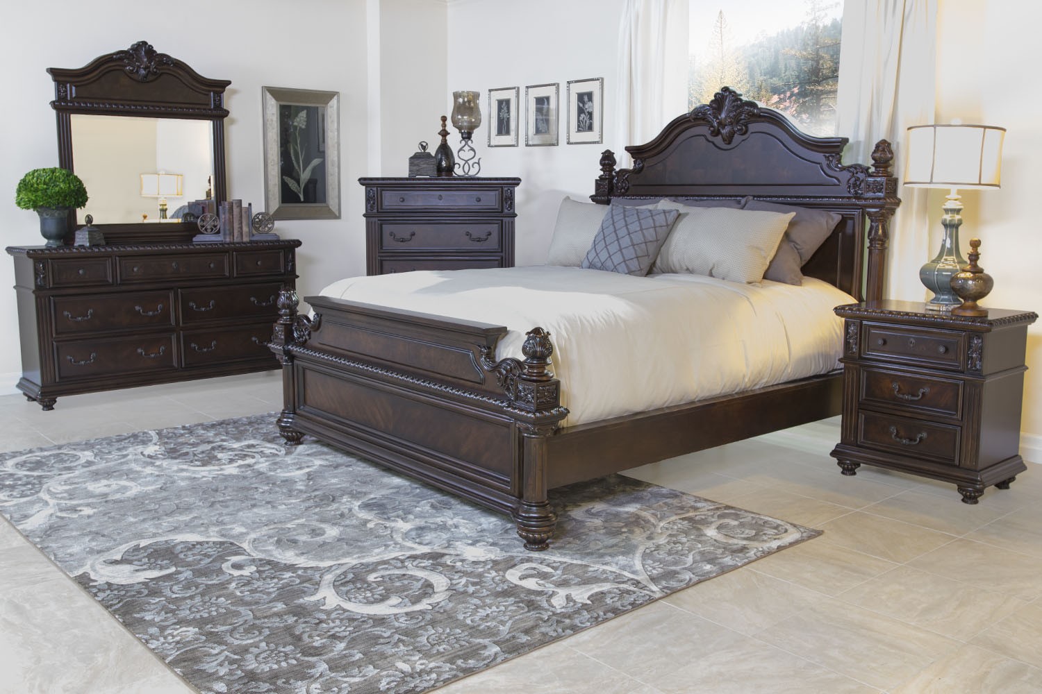 Savino King Bed In Brown Mor Furniture For Less Savino King Bed In Brown A Image 7
