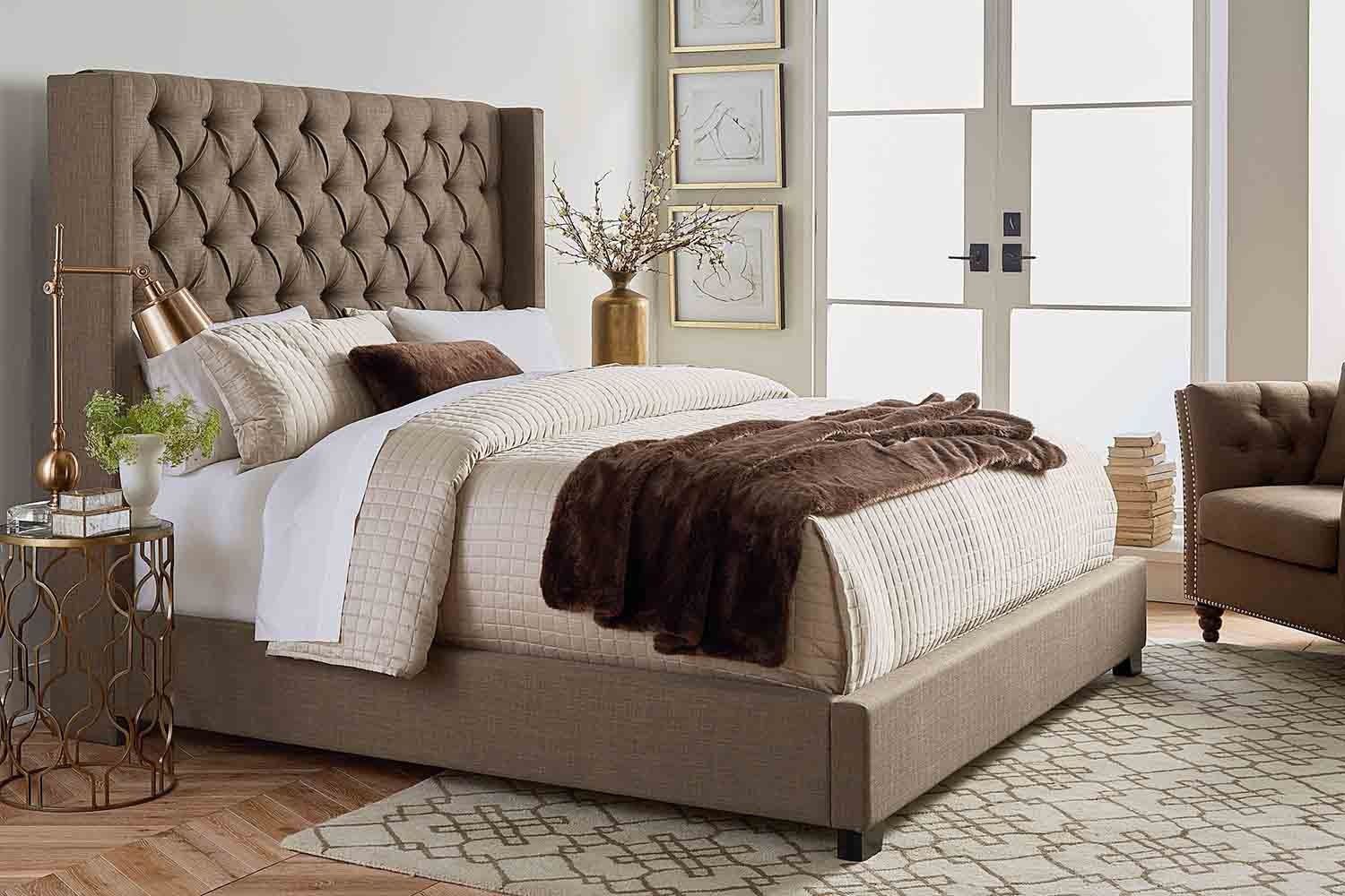 Westerly Queen Bed in Brown | Mor Furniture for Less