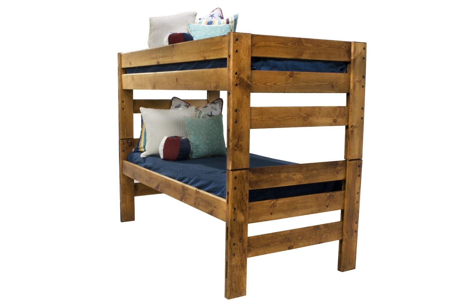 Kid S Beds Mor Furniture For Less Young Pioneer Twin Bunk Bed In Brown