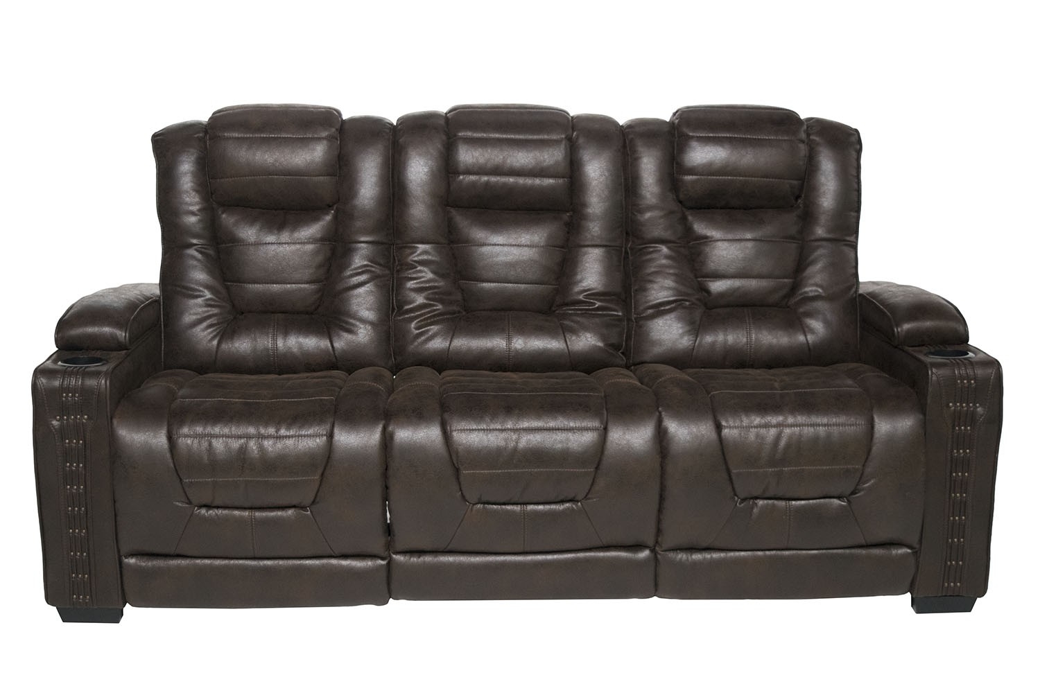 Home Office Sets Media Storage Mor Furniture For Less 770334769 Guitar 2 Power Fabric Sofa In Brown